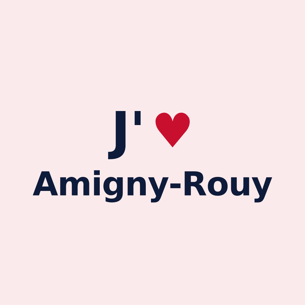 Magnet personnalisé Amigny-Rouy — design J'aime Amigny-Rouy
