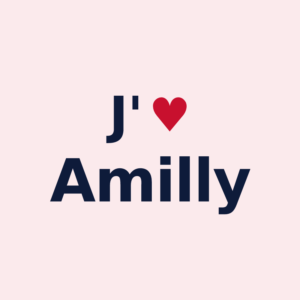 Magnet personnalisé Amilly — design J'aime Amilly