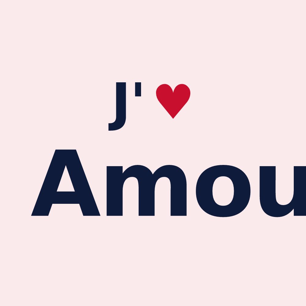 Magnet personnalisé Amou — design J'aime Amou