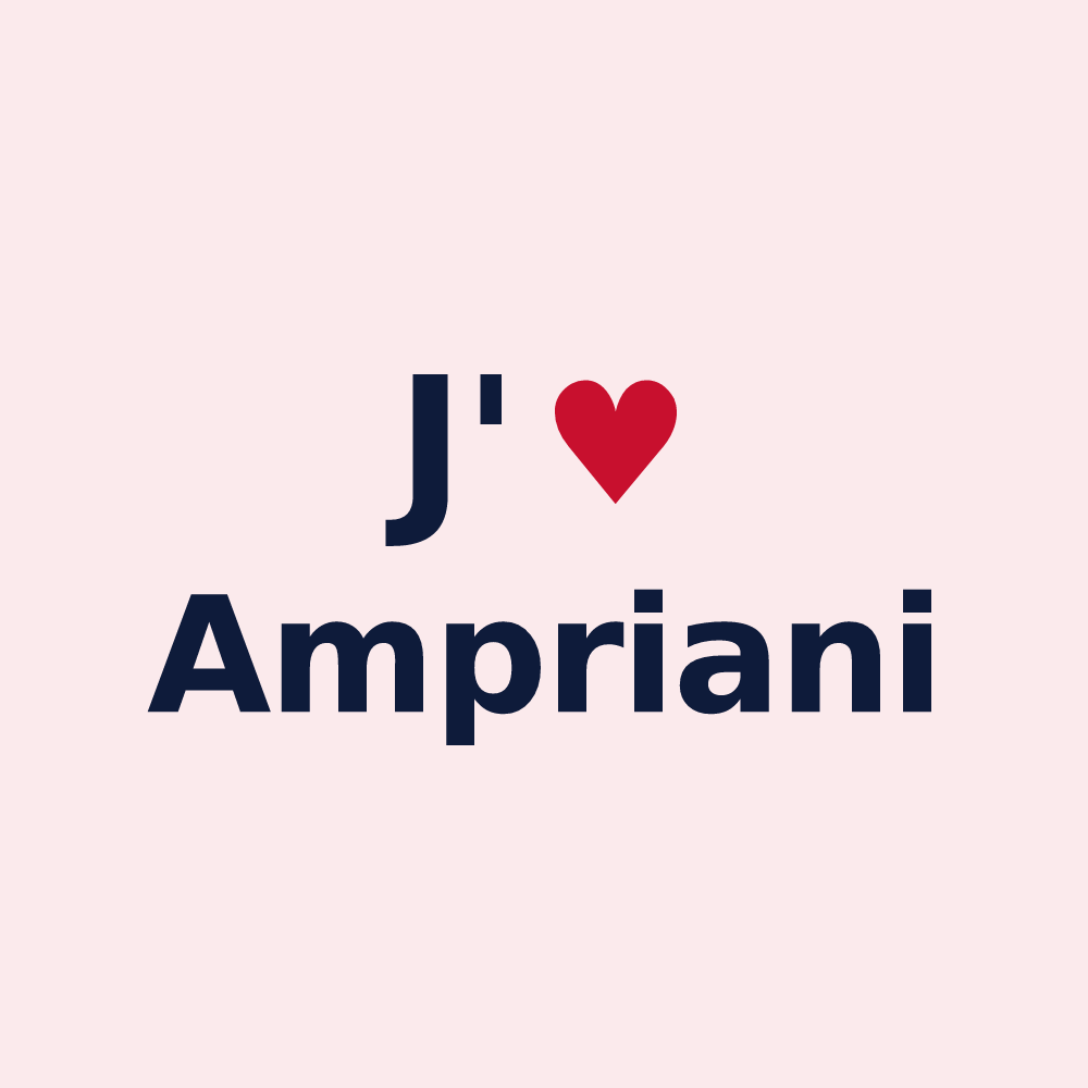 Magnet personnalisé Ampriani — design J'aime Ampriani