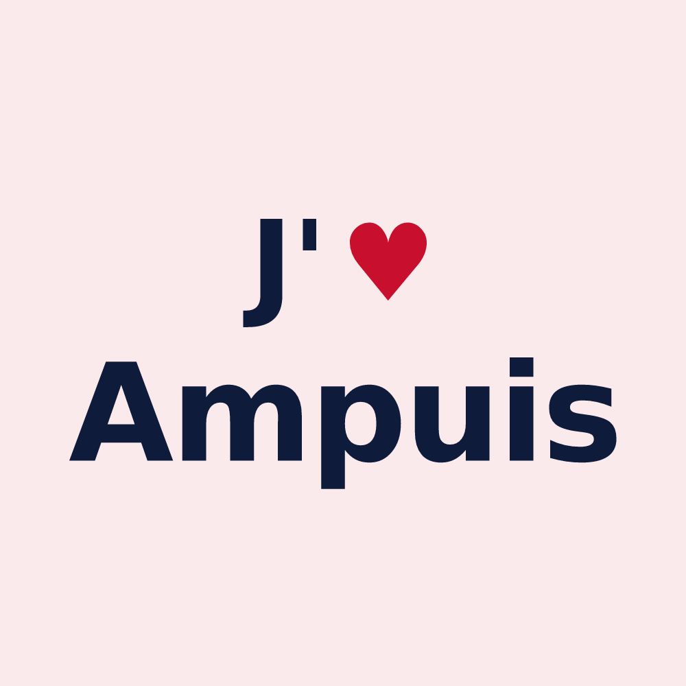Magnet personnalisé Ampuis — design J'aime Ampuis