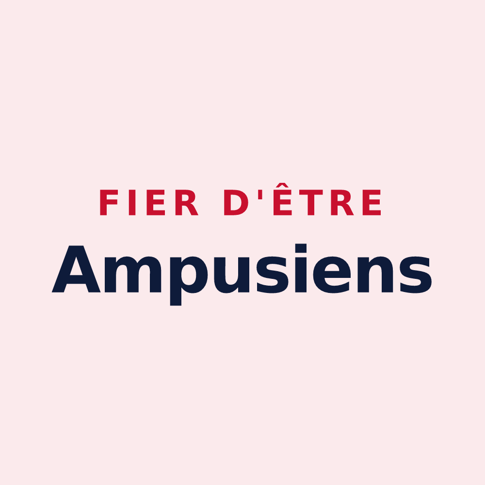 Magnet « Fier d'être Ampusiens » — design pour Ampus