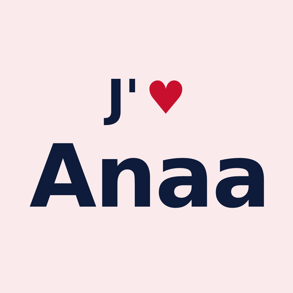Magnet personnalisé Anaa — design J'aime Anaa