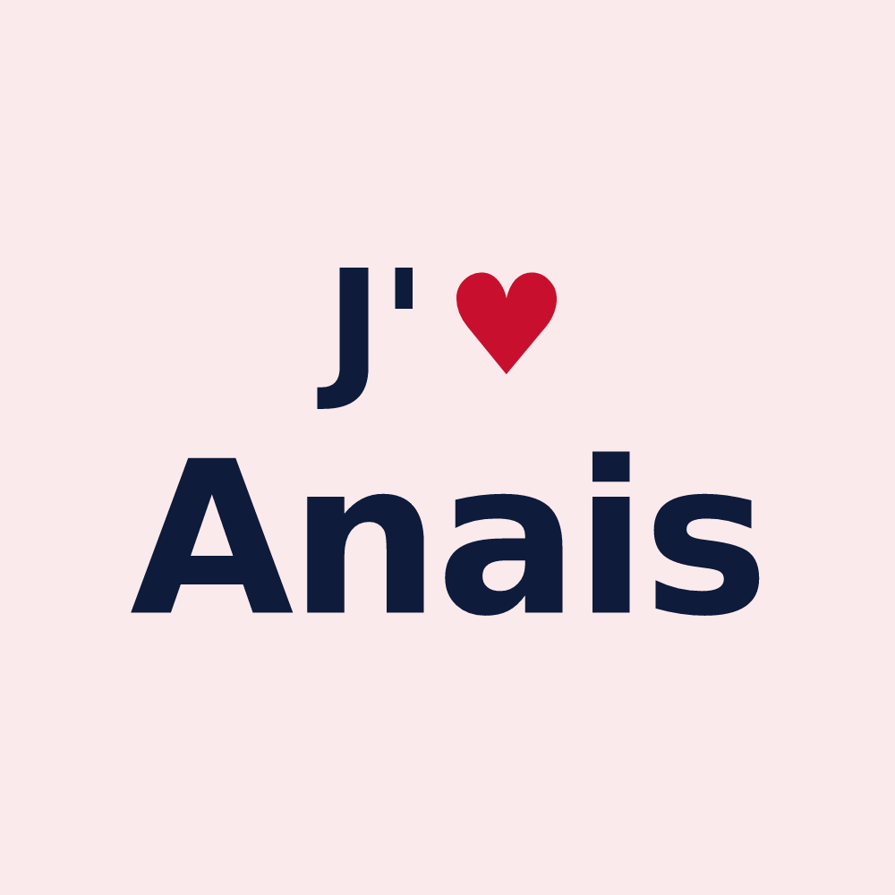 Magnet personnalisé Anais — design J'aime Anais