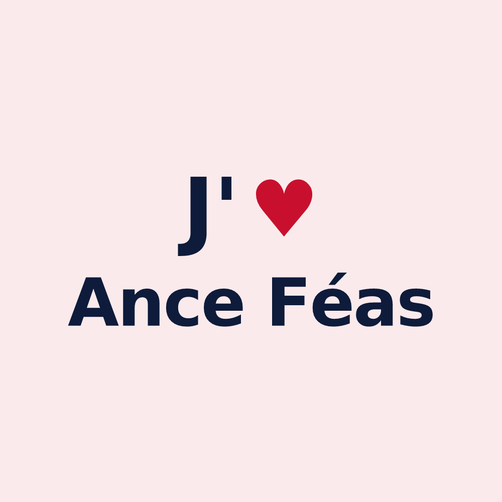 Magnet personnalisé Ance Féas — design J'aime Ance Féas