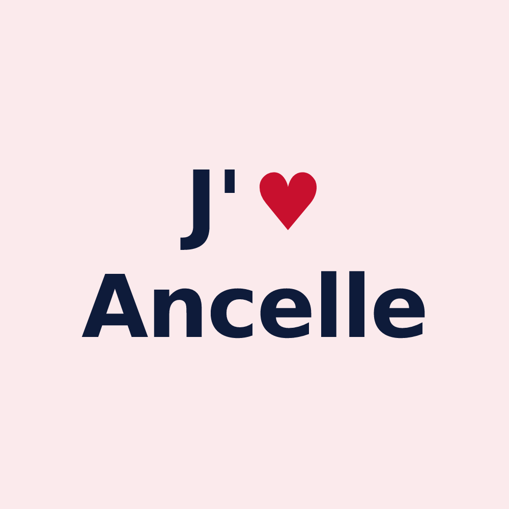 Magnet personnalisé Ancelle — design J'aime Ancelle