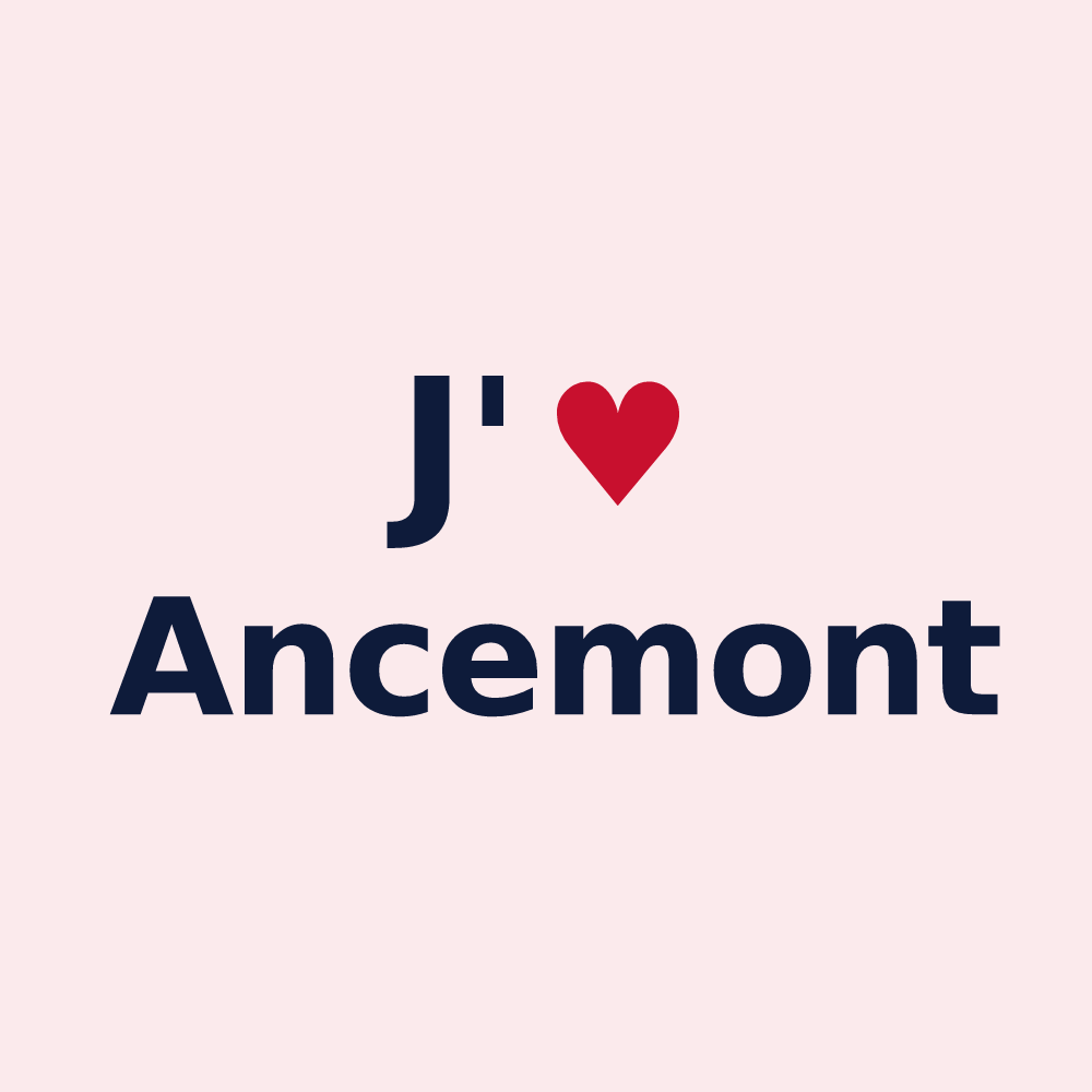 Magnet personnalisé Ancemont — design J'aime Ancemont