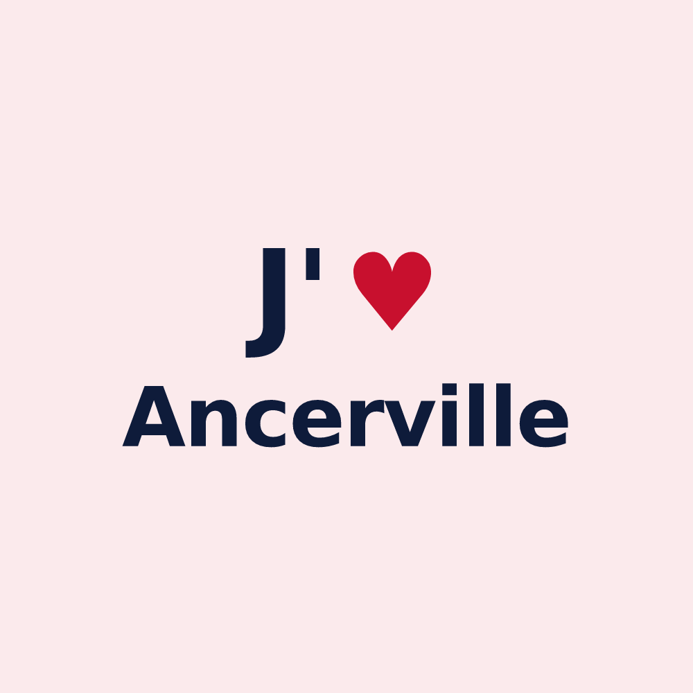 Magnet personnalisé Ancerville — design J'aime Ancerville