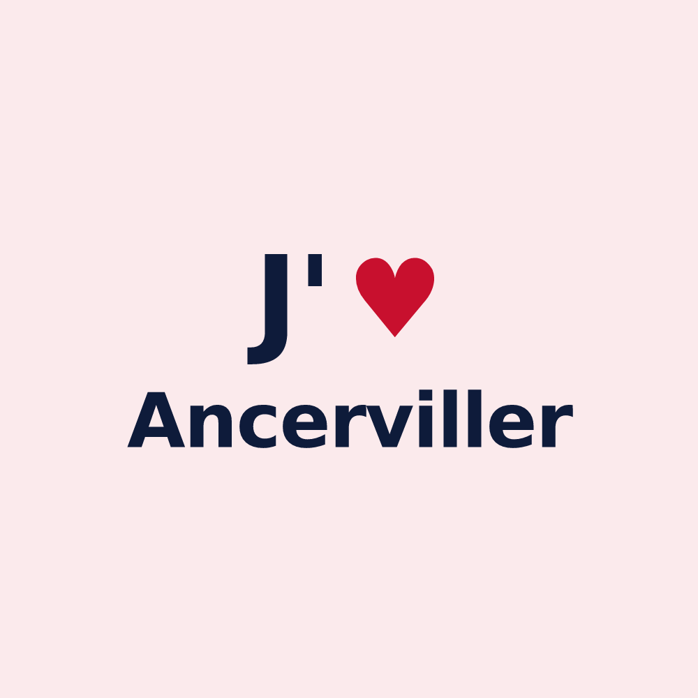 Magnet personnalisé Ancerviller — design J'aime Ancerviller