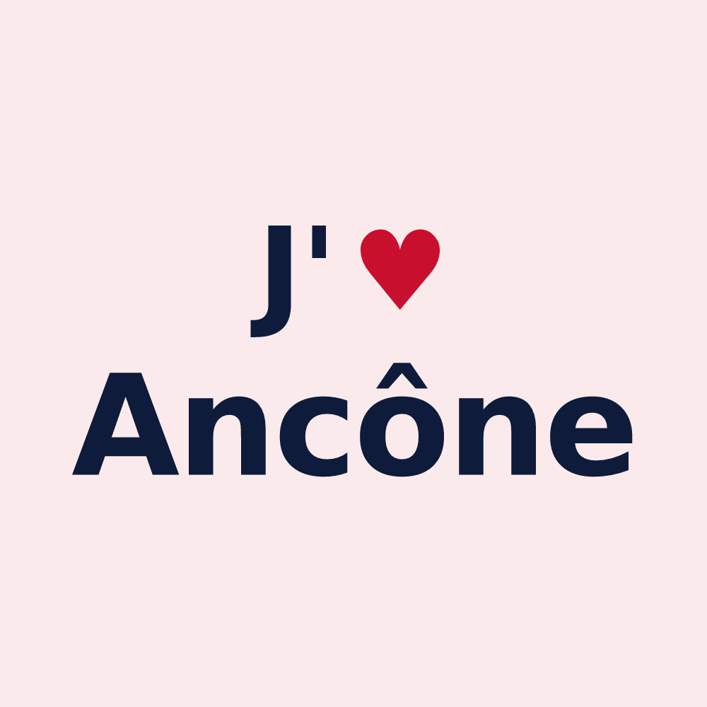Magnet personnalisé Ancône — design J'aime Ancône