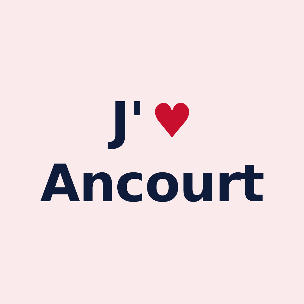 Magnet personnalisé Ancourt — design J'aime Ancourt
