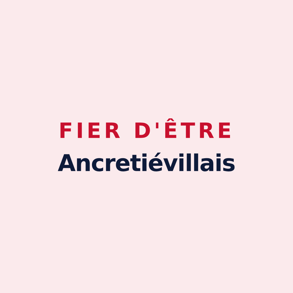 Magnet « Fier d'être Ancretiévillais » — design pour Ancretiéville-Saint-Victor