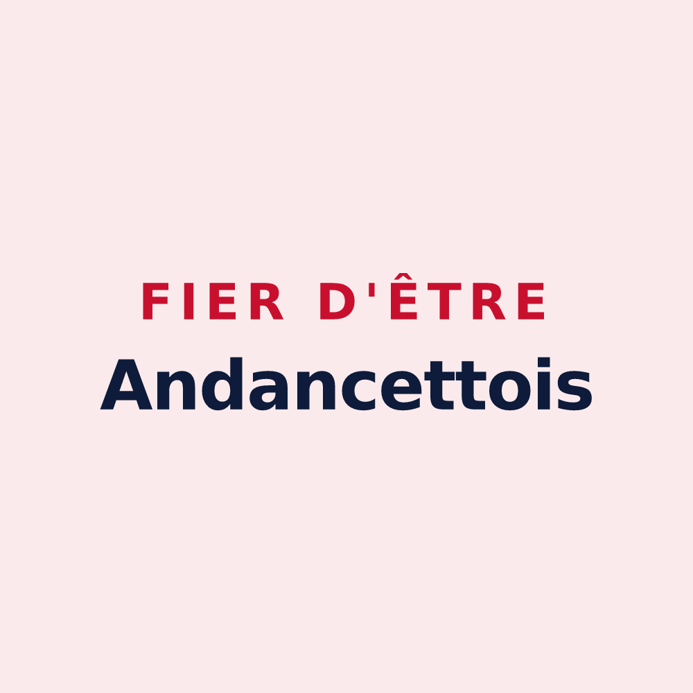 Magnet « Fier d'être Andancettois » — design pour Andancette