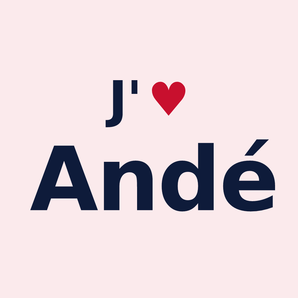 Magnet personnalisé Andé — design J'aime Andé