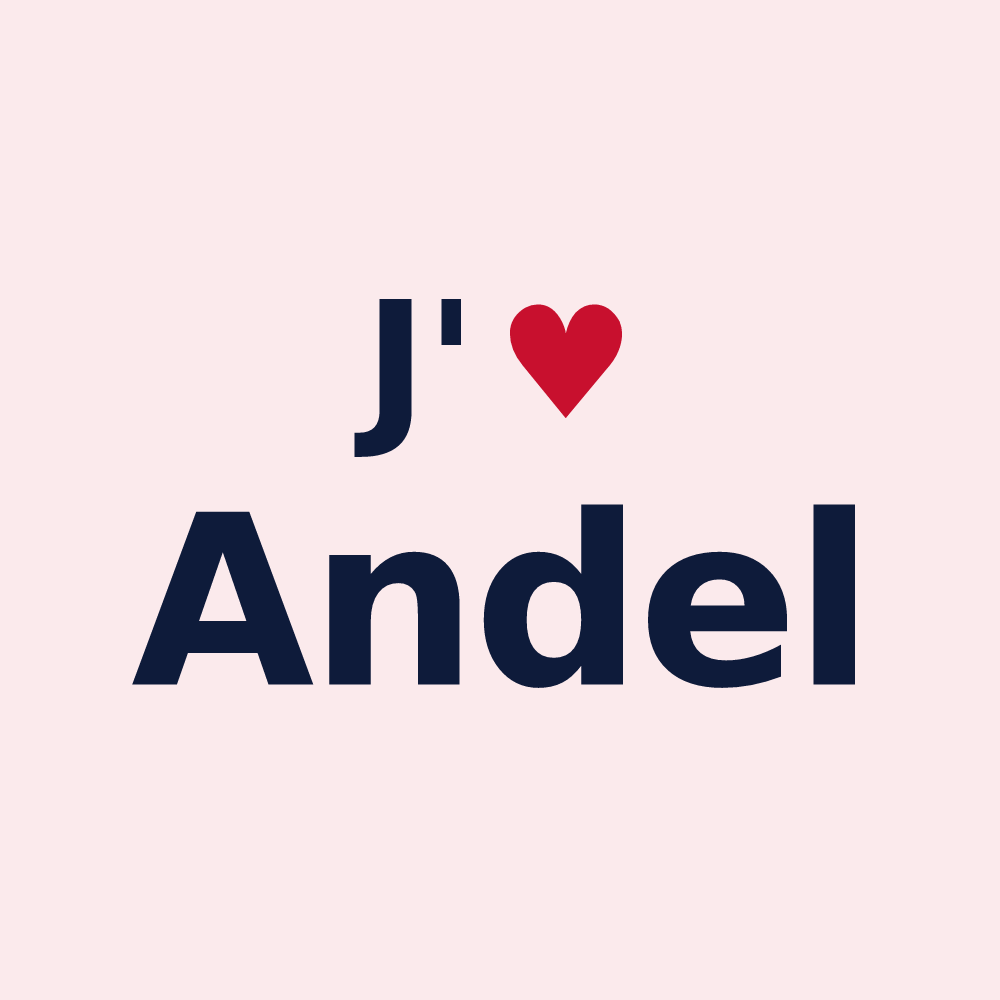Magnet personnalisé Andel — design J'aime Andel