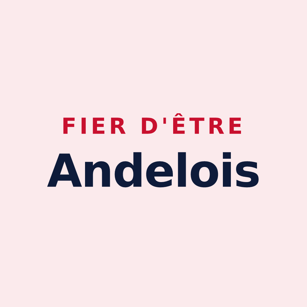 Magnet « Fier d'être Andelois » — design pour Andel