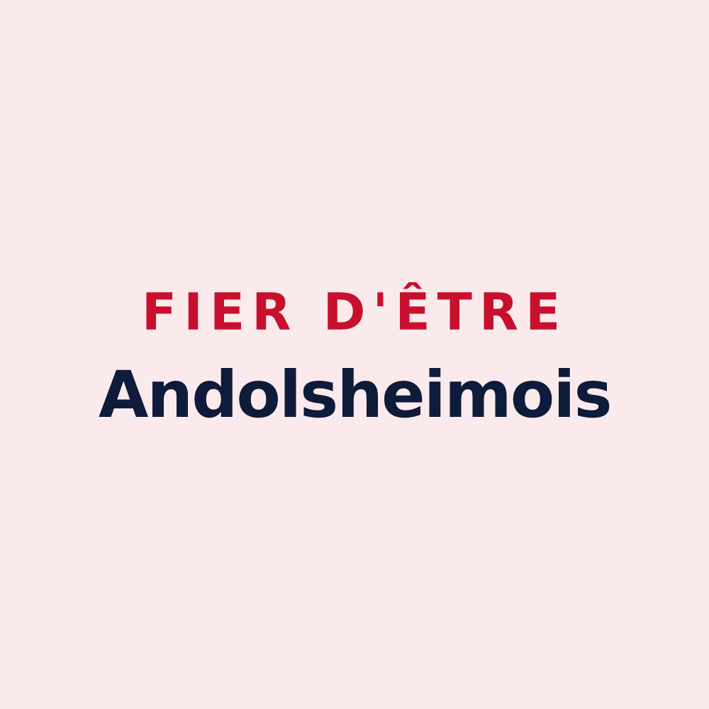 Magnet « Fier d'être Andolsheimois » — design pour Andolsheim