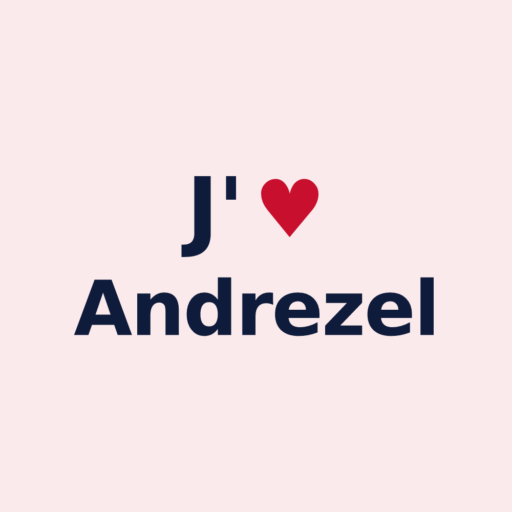 Magnet personnalisé Andrezel — design J'aime Andrezel