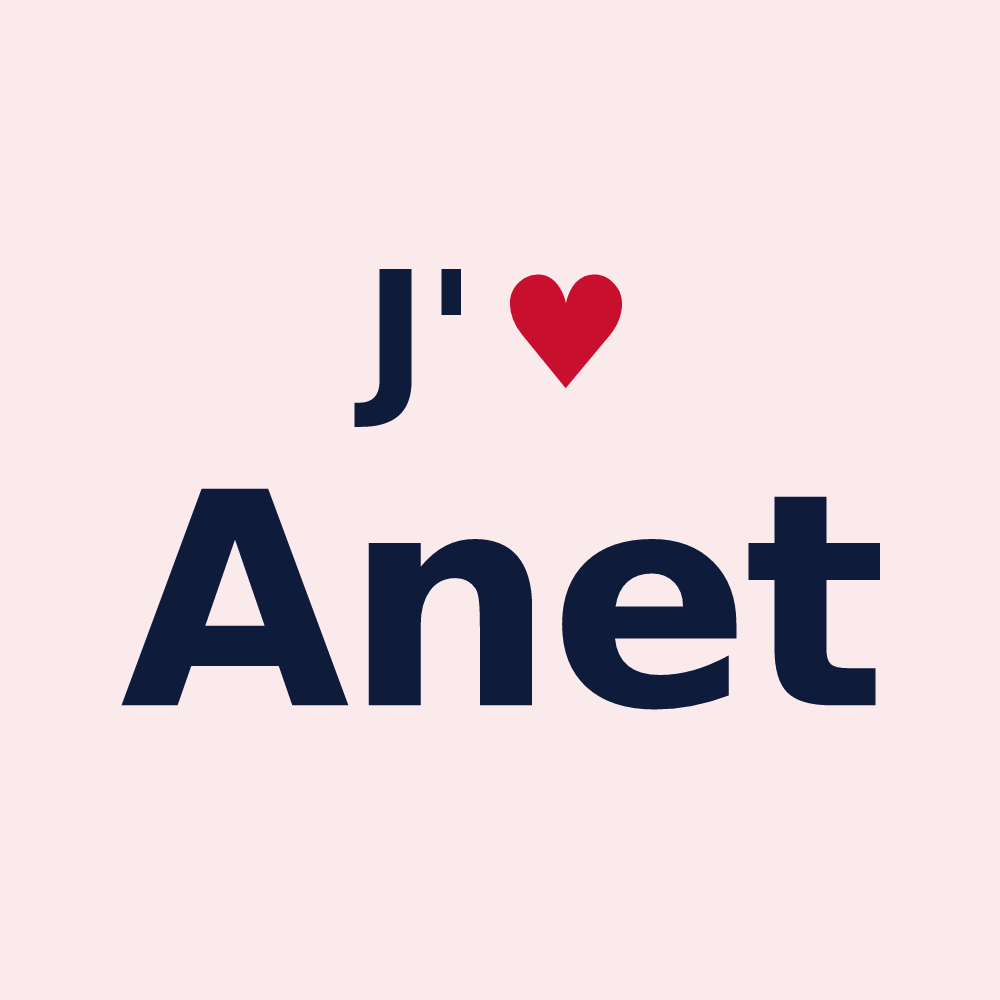 Magnet personnalisé Anet — design J'aime Anet