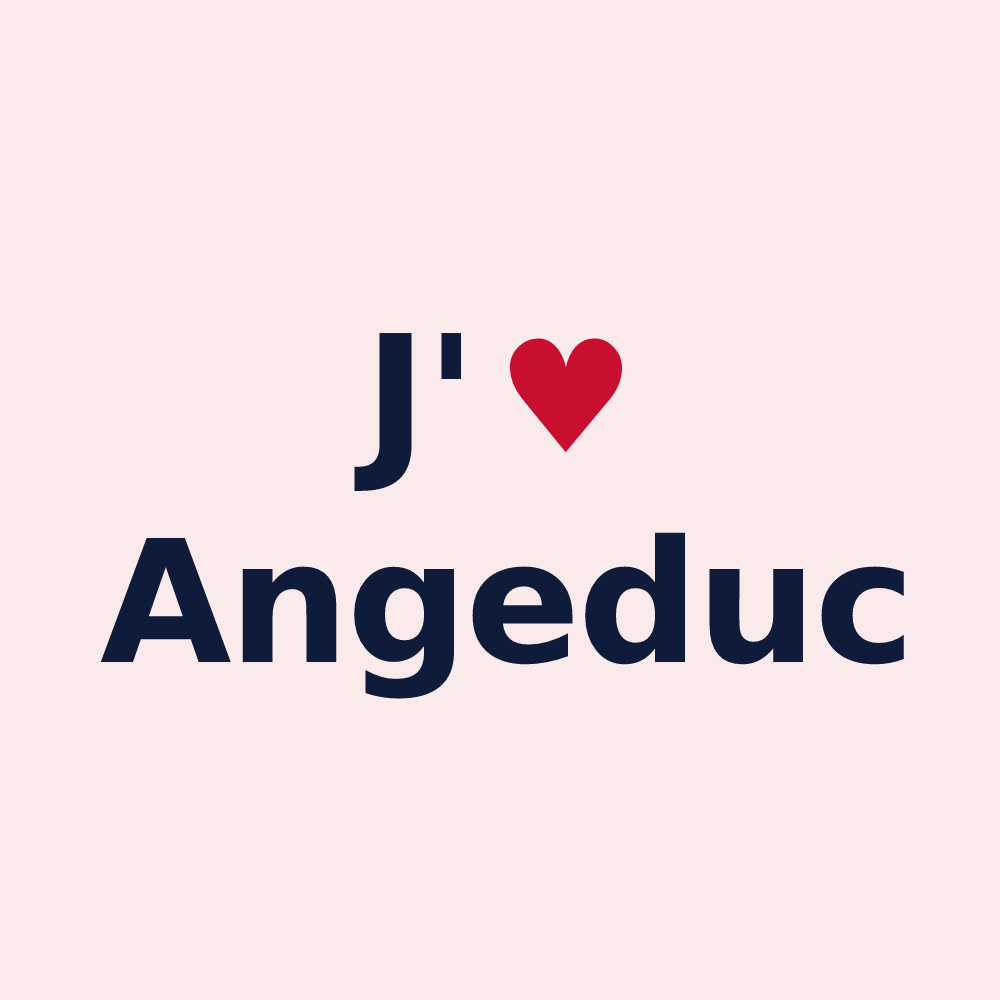 Magnet personnalisé Angeduc — design J'aime Angeduc