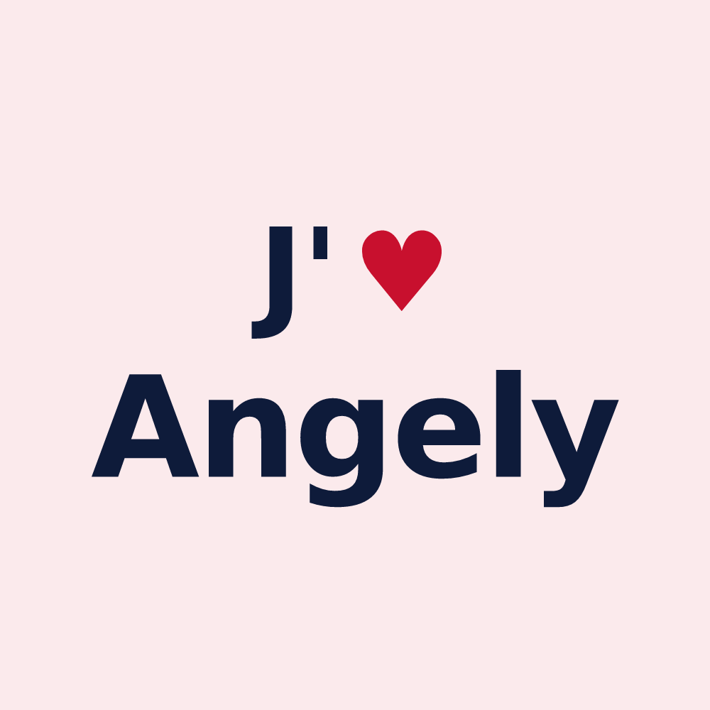 Magnet personnalisé Angely — design J'aime Angely