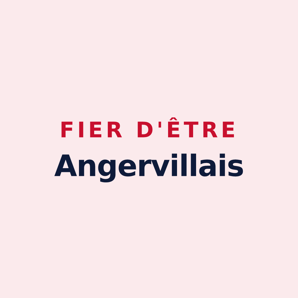 Magnet « Fier d'être Angervillais » — design pour Angerville-la-Campagne