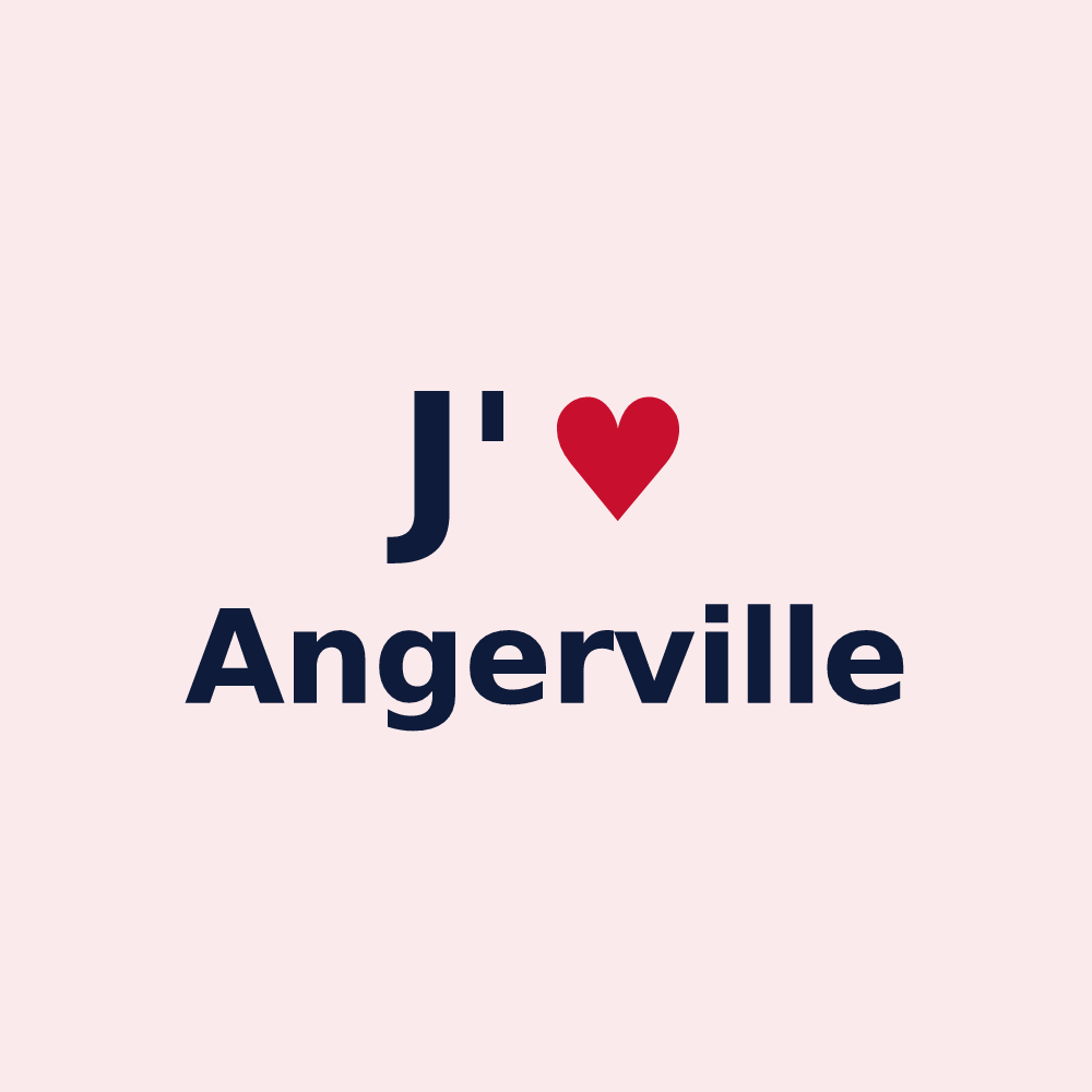 Magnet personnalisé Angerville — design J'aime Angerville