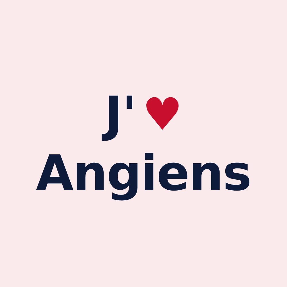 Magnet personnalisé Angiens — design J'aime Angiens