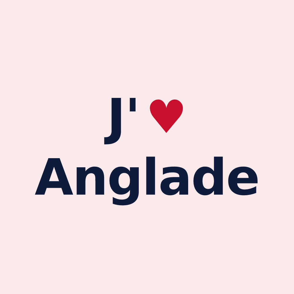 Magnet personnalisé Anglade — design J'aime Anglade