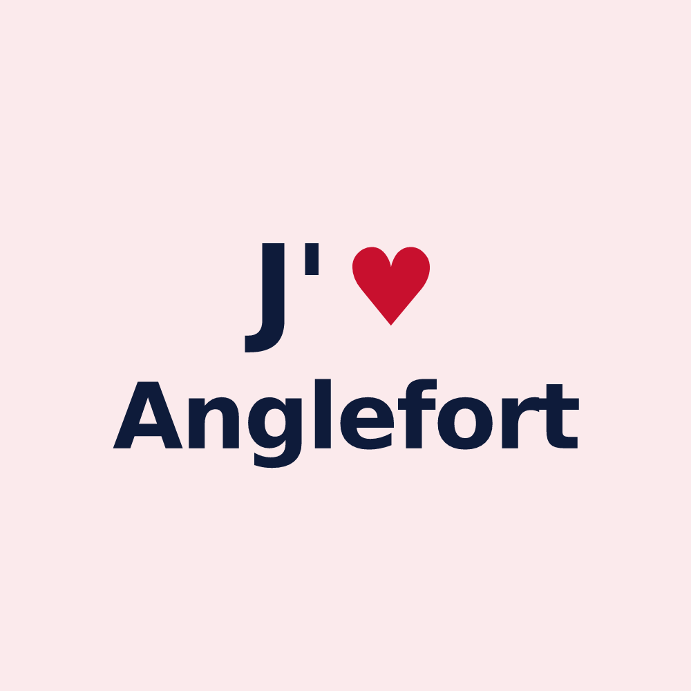 Magnet personnalisé Anglefort — design « J'aime Anglefort » imprimé sur le magnet