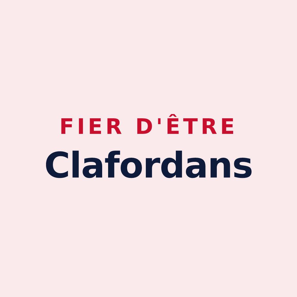 Magnet « Fier d'être Clafordans » — design pour Anglefort