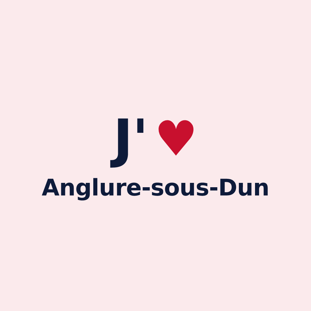 Magnet personnalisé Anglure-sous-Dun — design J'aime Anglure-sous-Dun