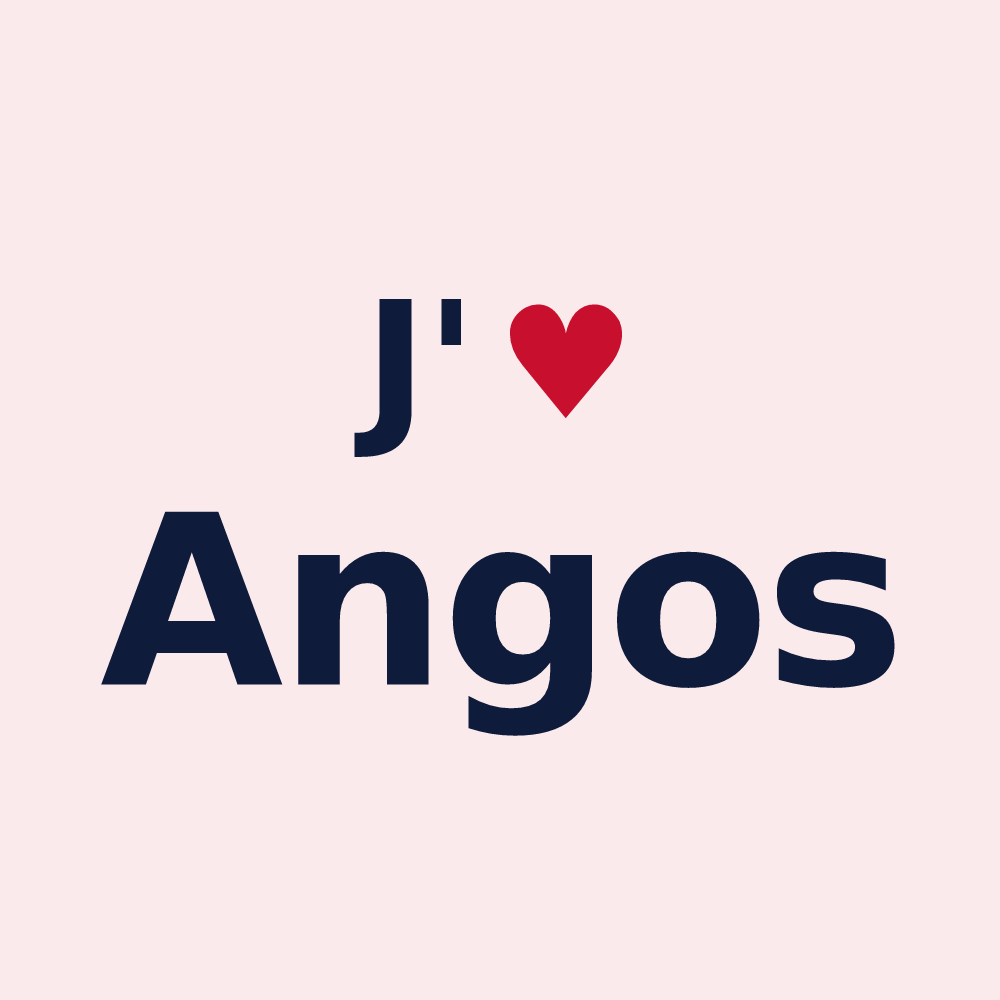 Magnet personnalisé Angos — design J'aime Angos