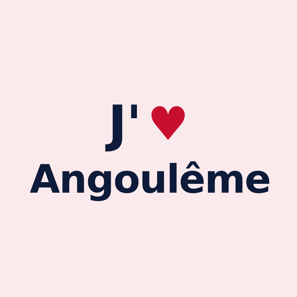 Magnet personnalisé Angoulême — design J'aime Angoulême