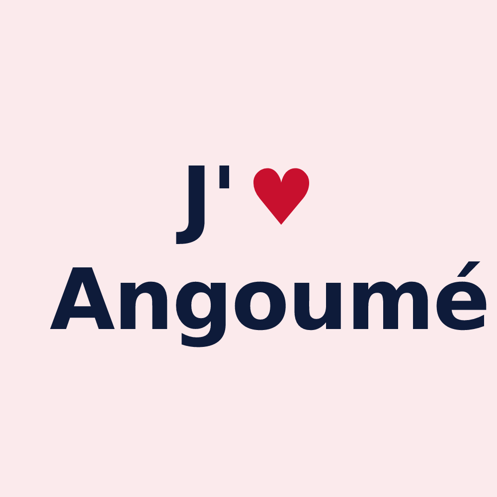 Magnet personnalisé Angoumé — design J'aime Angoumé