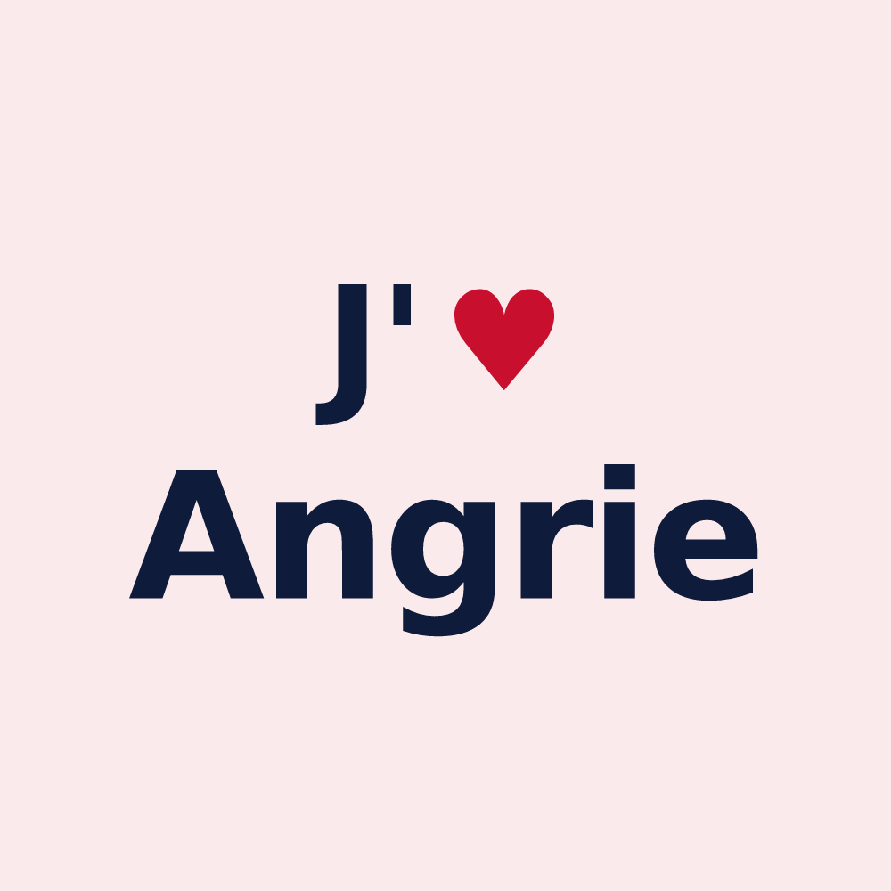 Magnet personnalisé Angrie — design J'aime Angrie
