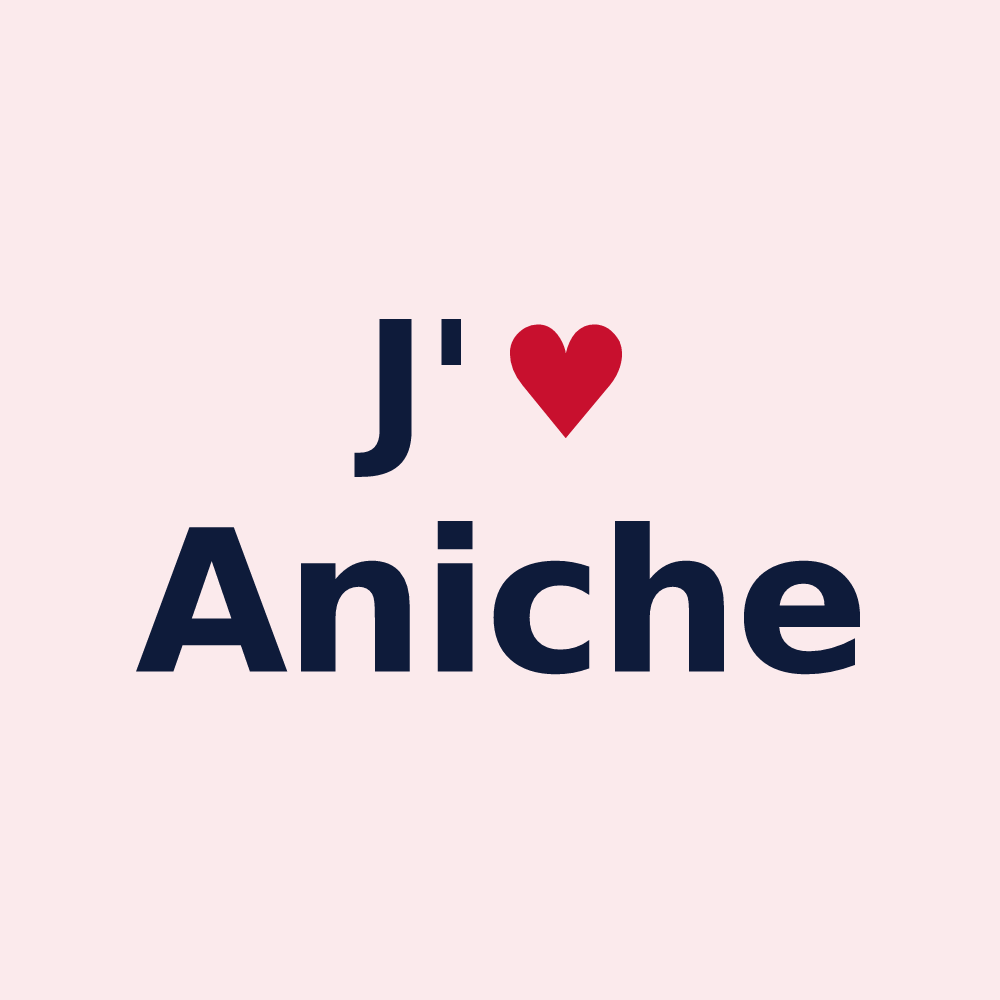 Magnet personnalisé Aniche — design J'aime Aniche