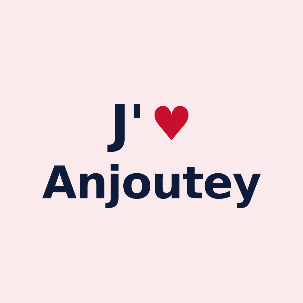 Magnet personnalisé Anjoutey — design J'aime Anjoutey