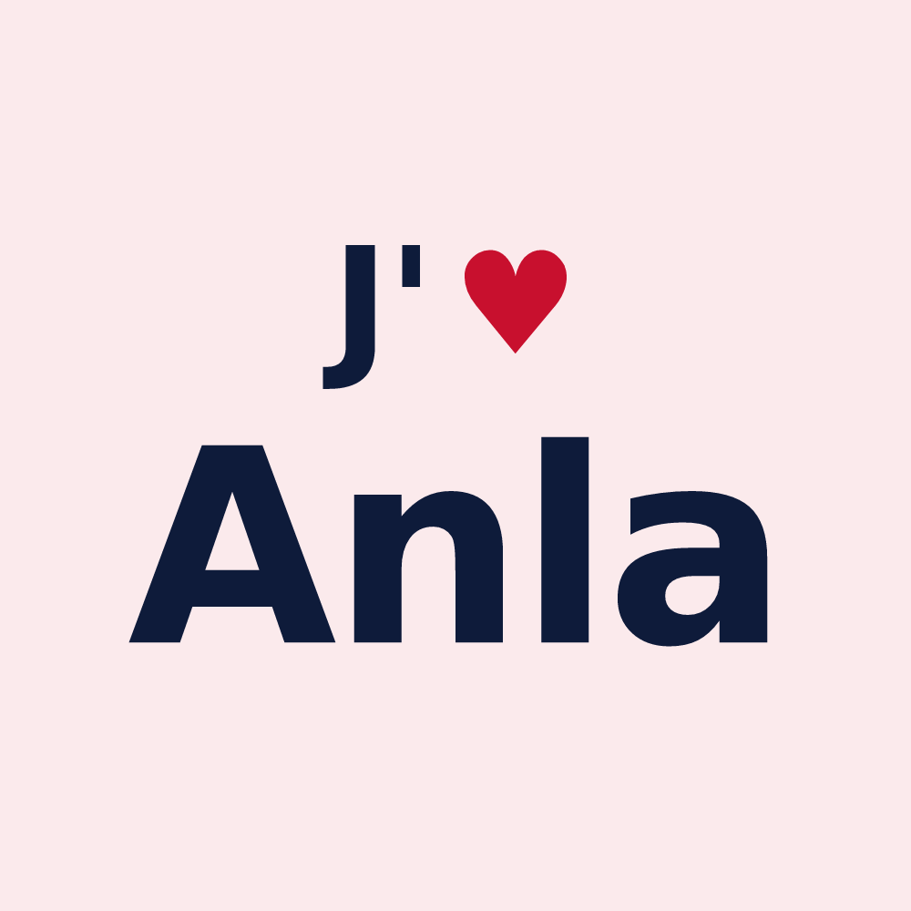 Magnet personnalisé Anla — design J'aime Anla