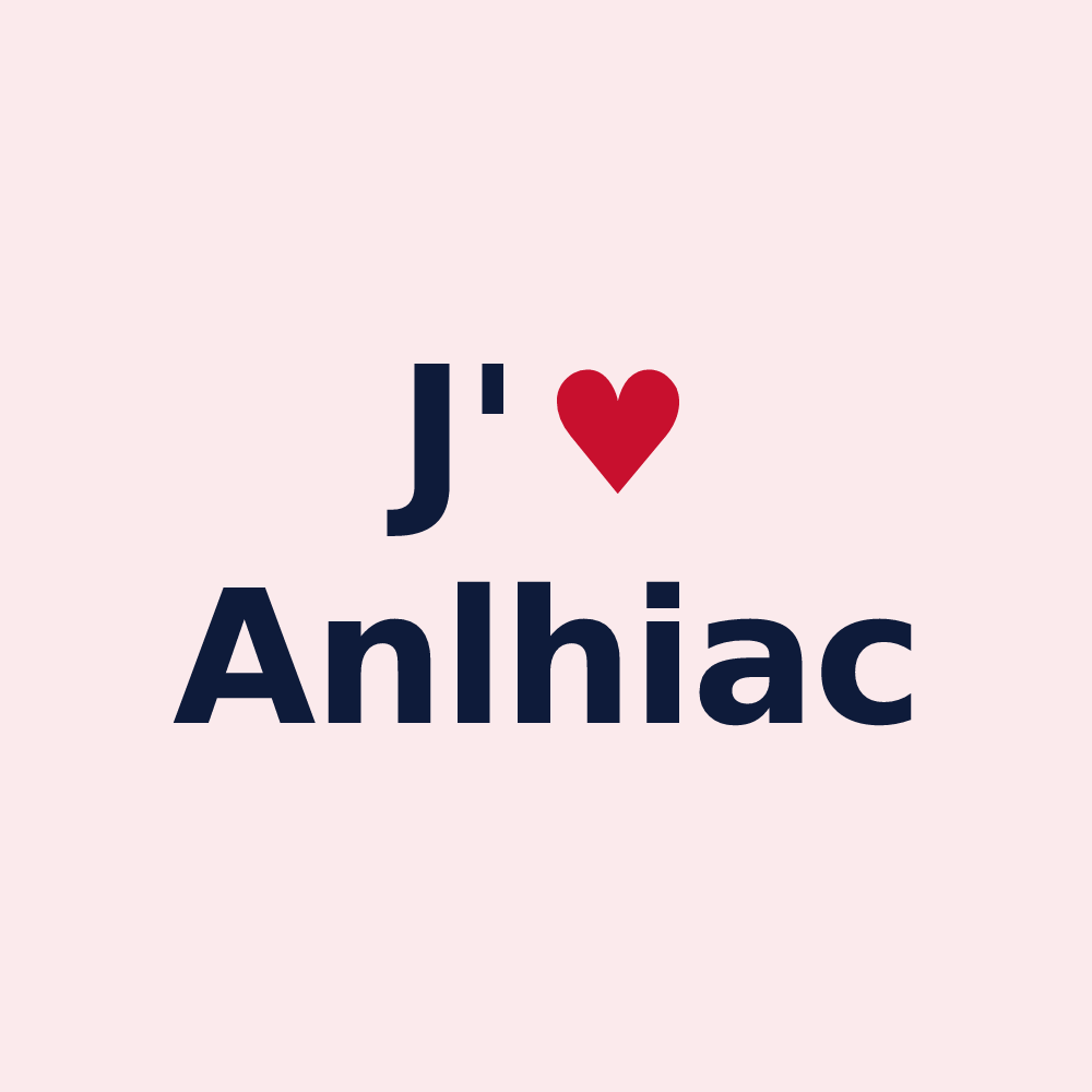 Magnet personnalisé Anlhiac — design J'aime Anlhiac