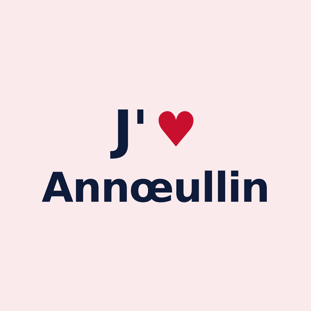 Magnet personnalisé Annœullin — design J'aime Annœullin