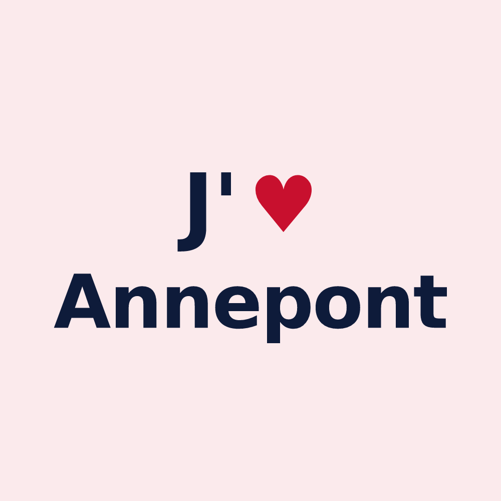 Magnet personnalisé Annepont — design J'aime Annepont