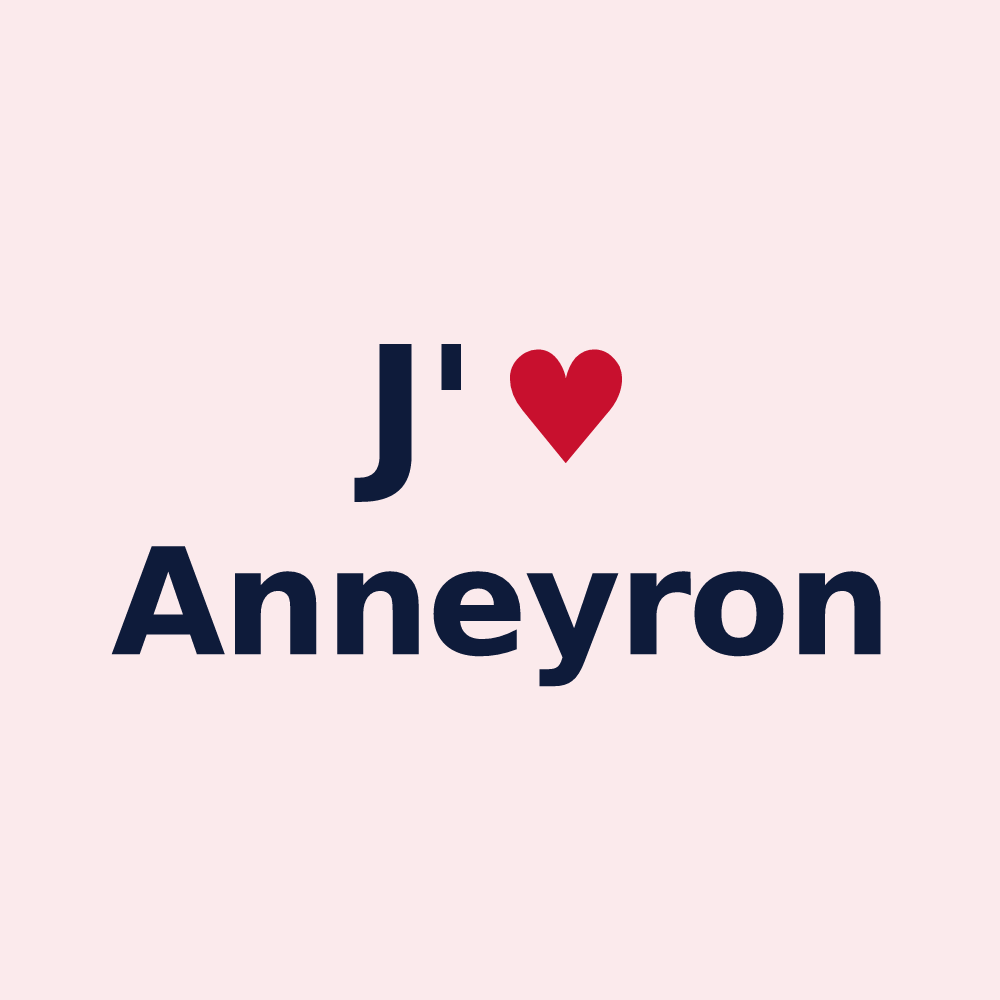 Magnet personnalisé Anneyron — design J'aime Anneyron