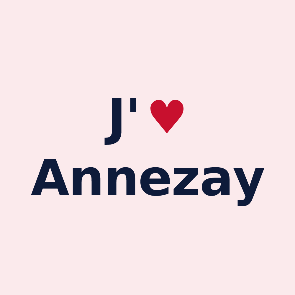 Magnet personnalisé Annezay — design J'aime Annezay