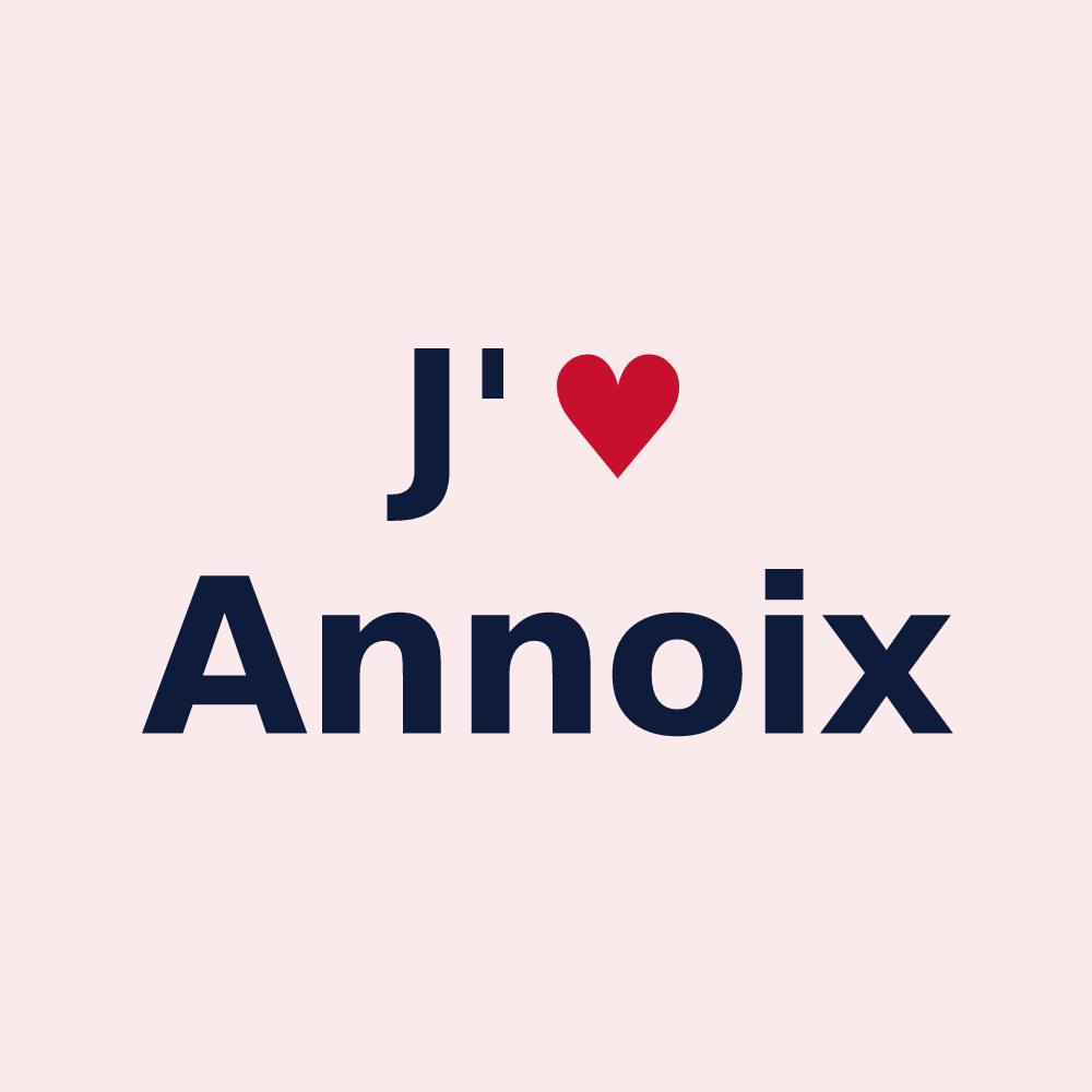 Magnet personnalisé Annoix — design J'aime Annoix