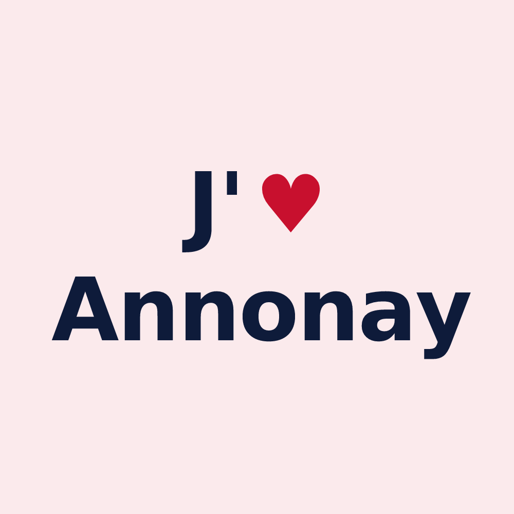 Magnet personnalisé Annonay — design J'aime Annonay