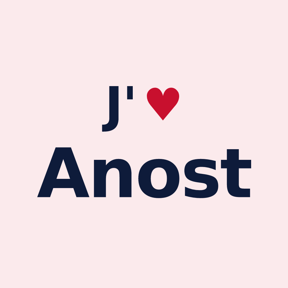 Magnet personnalisé Anost — design J'aime Anost
