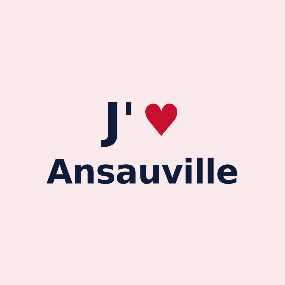 Magnet personnalisé Ansauville — design « J'aime Ansauville » imprimé sur le magnet