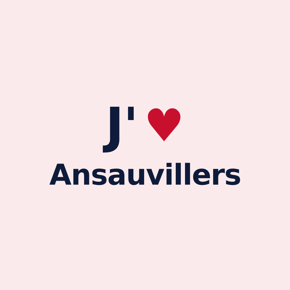 Magnet personnalisé Ansauvillers — design J'aime Ansauvillers