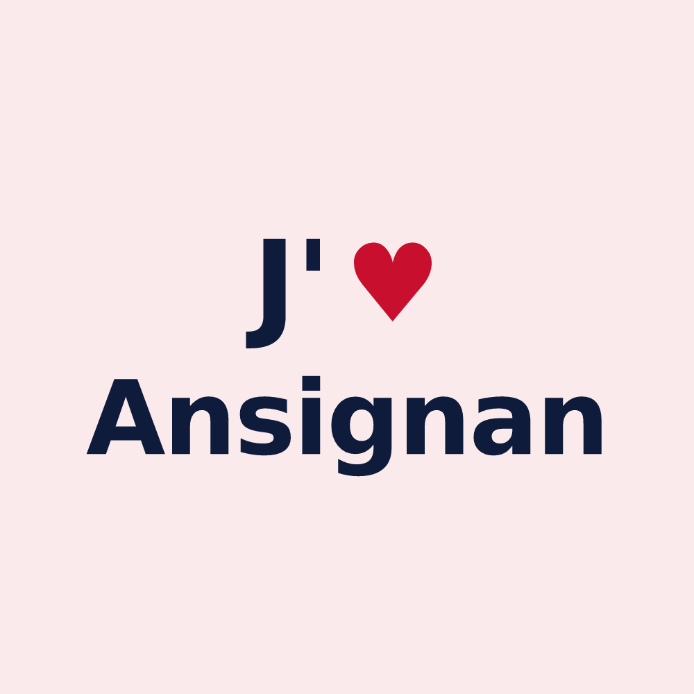 Magnet personnalisé Ansignan — design J'aime Ansignan